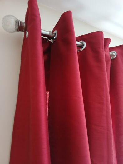 Red curtains