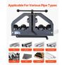 Tube Roller Bender, Max 1-1/2" Manual Tube Pipe Roller Bender with 6 Dies, 360 Copper Aluminum Pipe Bending Tool for Square, Round Tube & Flat Bar Image 5
