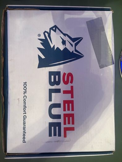 Black Steel Blue Safety Boots