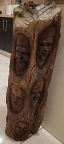 African driftwood carving
