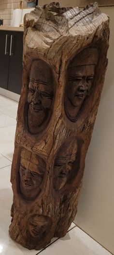 African driftwood carving