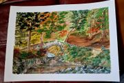 Foley's Bridge watercolour