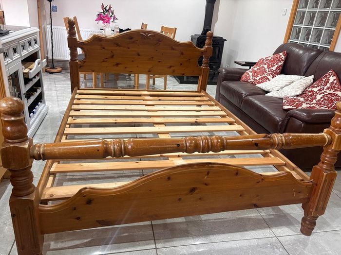 Solid Pine King Size Bed