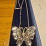 Vintage Large Butterfly Pendant + Chain Image 2