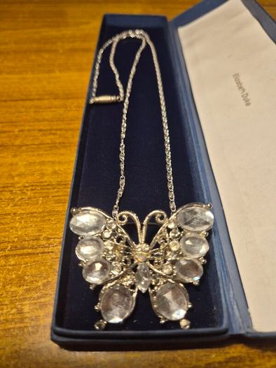 Vintage Large Butterfly Pendant + Chain