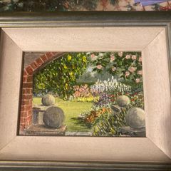oil painting flowers free postage