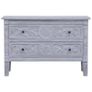 Sideboard with 2 Drawers 90x30x60 cm Solid Mahogany Wood Image 7