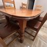 solid oak kitchen table & six chairs Image 3