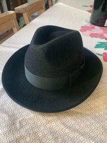 Christys London Black Felt Fedora Hat.