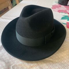 Christys London Black Felt Fedora Hat.