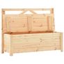 Storage Bench 120 cm Solid Pine Wood Image 2