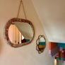 Distressed oval mirror Image 3
