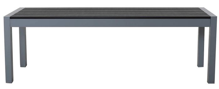 Outdoors: Garden, Balcony or Terrace Aluminium Bench with Poly Wood Surface