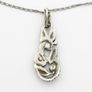 Vintage 925 Sterling Silver & Marcasite Necklace Image 4
