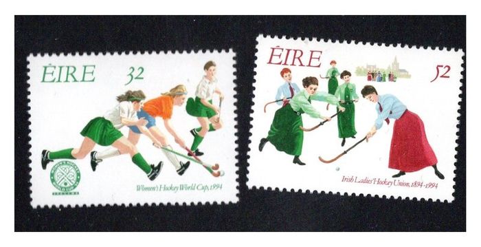 1994 Ireland Women's Hockey World Cup, Dublin & Centenary of Irish Ladies Hockey Union Commemorative Stamps Mint Never Hinged (MNH)