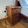 Wooden Bed and Lockers Image 3