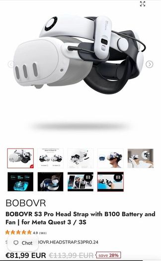 Meta Quest 3 512GB + BOBOVR S3 Pro head strap