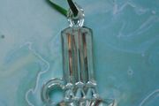 Christmas ornament, Galway Living glass candle, Home decor, Ornament