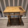 Bamboo Chopping Board with Built-In Phone/Tablet Stand and Storage Trays Image 3
