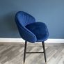 Woodies Clifton Navy Velvet Barstool Image 4