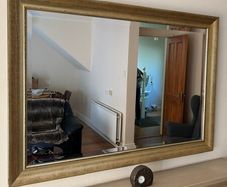 Large Gold Framed Wall Mirror  103cm x 73cm