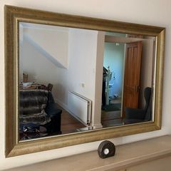Large Gold Framed Wall Mirror  103cm x 73cm