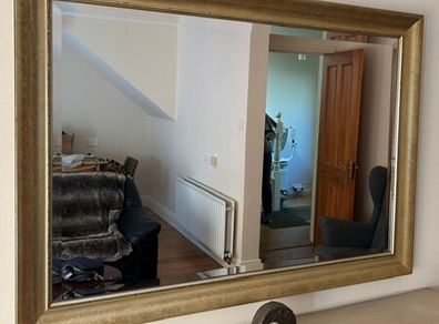 Large Gold Framed Wall Mirror  103cm x 73cm