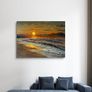Original Oil Painting, Seascape Wall Art, Sunset Sea Large Art, Ocean Large Wall Art 60/80 Cm Image 10