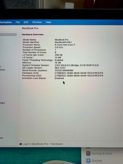 MacBook Pro 16 2019