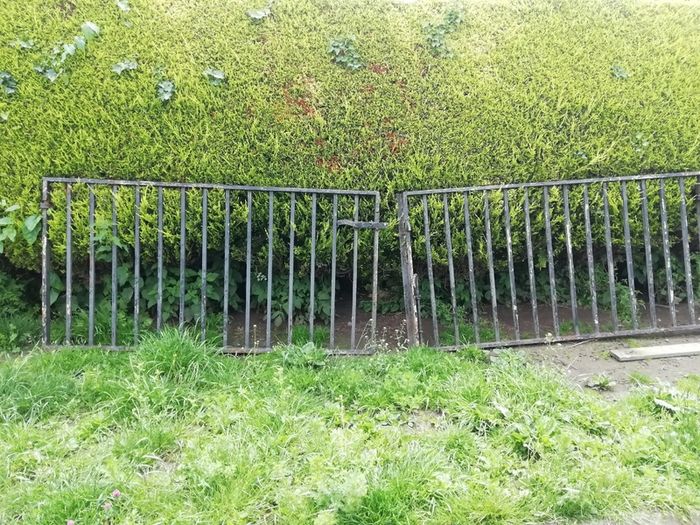 Gate solid steel black