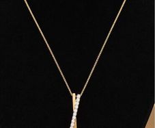 9ct Gold diamond chain