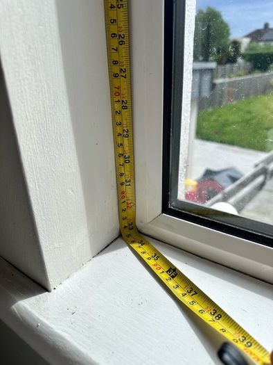 Double glazed white frame window