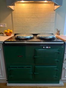 Aga gas fired in racing green