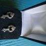 Vintage 925 Sterling Silver Marcasite Earrings Image 3