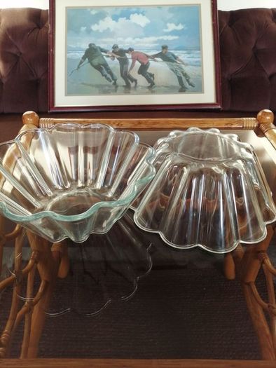 Pair of Fluted Glass Pyrex France Bowls