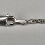 Vintage Sterling Silver Amethyst Cabochon Pendant Rope Chain Necklace 925 Italy Image 5