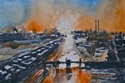 Dublin port   new dawn watercolour