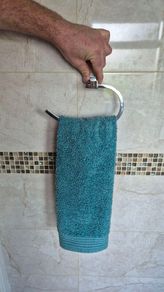 Chrome towel holder