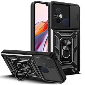 For Xiaomi Redmi 12C 4G, Redmi 12 5G, Redmi 13C 4G Case Global Car Magnetic Ring Holder Armor Phone Back Case Cover