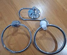 Towel holders and toilet roll holder