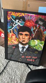 Peaky blinders graffiti canvas 50x70 framed.