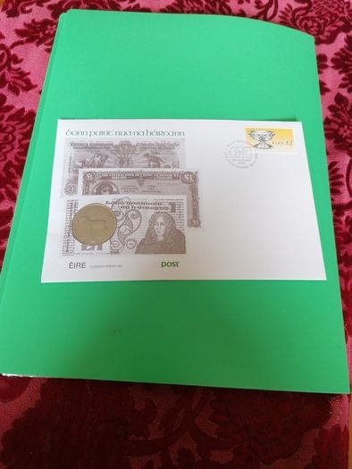 1990 Irish One Punt Coin And Stamp Cover