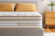 Double Mattress 10.6 Inch, Memory Foam Hybrid Double Mattress, Zoned Coil Pocket Sprungs, Medium Firm Orthopedic Support, Motion Isolation, 135x190x27cm