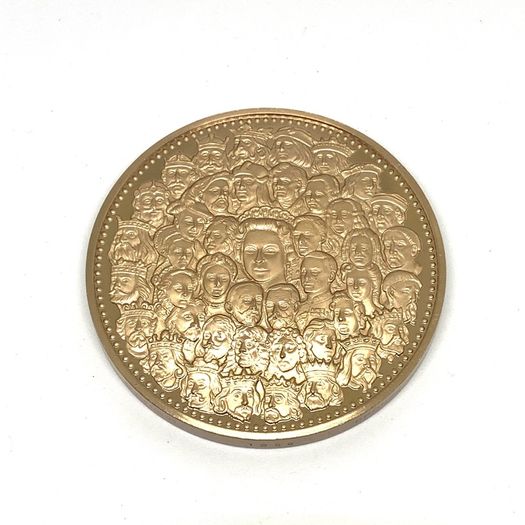 Vintage bronze 25th coronation anniversary medal