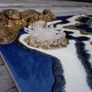Handmade Blue & Gold Geode Resin Wall Art Image 8