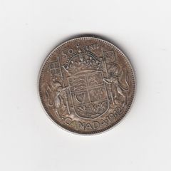 80% silver 1942 Canada 50 Cent coin (No. 331)