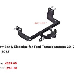 Ford transit custom tow bar