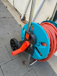 garden hose with stand. Never used