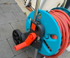 garden hose with stand. Never used