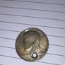 1968 US Kennedy Half Dollar Holed Silver Scrap Image 2